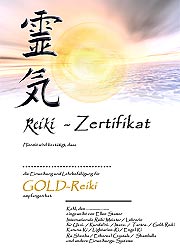 Zertifikat - Gold-Reiki